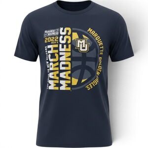 Blue 84 Marquette Golden‎ Eagles NCAA March Madness 2022 Men T-Shirt S Navy Blue